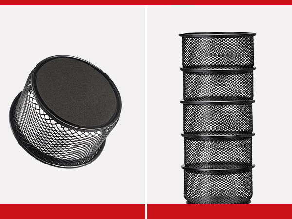 5 Packs Stackable Desk Mesh Holder