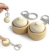 2 Pack Dumplin Keyboard Fidget Toy–Crisp Sound,Stress Relief Cute Fidget Clicker Keychain,Anxiety...