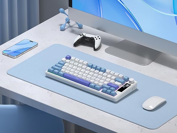 Pink Gaming Keyboard Wireless Creamy Computer Keyboards