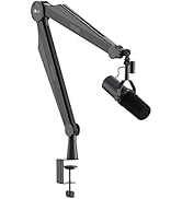 IXTECH Microphone Boom Arm Mic Arm for Blue Yeti Shure Sm7b Hyperx QuadCast Rode At2020 and Fifin...