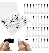 100 Pcs Nail Polish Brush Replacement Kit with Handle Mini Disposable Nail Brushes Dip Replacemen...