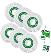 Spin Mop Head Replacement Compatible with Libman ?????????????? Spin Mops System (White-6)