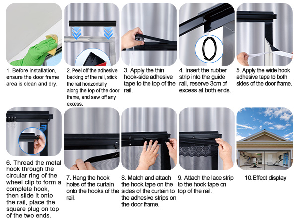 garage door screen with magnetic closure