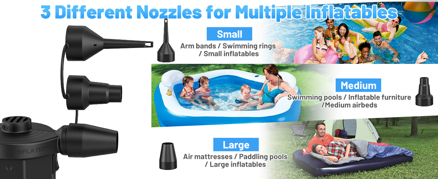 Air Pump with 3 Nozzles