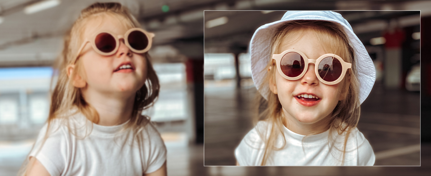 SOJOS Cute Round Polarized sunglasses for kids Girls Boys Vintage UV400 Protection Children SK5606