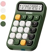 M&amp;G Desk Calculator with Mechanical Buttons, 12 Digit Large LCD Display, Big Button Calculator fo...