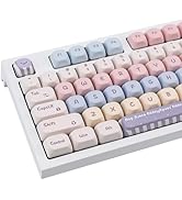 GEKUCAP Candy Color PBT Keycaps Set XOA Profile Cute Round Keycaps 138 Keys Custom Dye-Sublimatio...