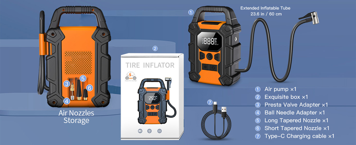portable air compressor for car tires