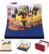 3D Time Piece Calendar, 2026 Desk Calendar With LED Light, Paper Carving Art 3d Memo Pad Creative...