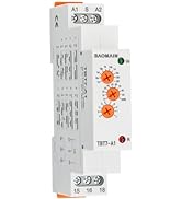 Baomain Multi-Function Time Relay, 16A/250V SPDT 10-Functions, DIN Rail Mounting Timer Relay TBT7...
