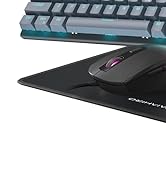 Mechanical Gaming Keyboard and Mouse, 98 Keys LED Backlit Keyboard with Gray Floating Keycap Blue...