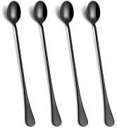 Lovingly Yours 9.5-Inch Long Handle Spoon, Ice Tea Spoons, Ice Cream Spoon, Stainless Steel Stirr...