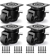 ANDUTEES 4 Pack Leveling Casters, Adjustable Heavy Duty Casters Set of 4, Swivel Plate Industrial...