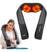 KINGJOY Neck and Shoulder Massager with Heat, 2025 Upgarded 4D Shiatsu Neck and Back Massager wit...