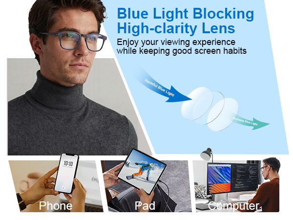 Blue light blocking lens