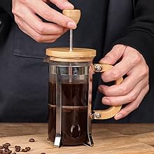 french press bamboo single serve 12OZ