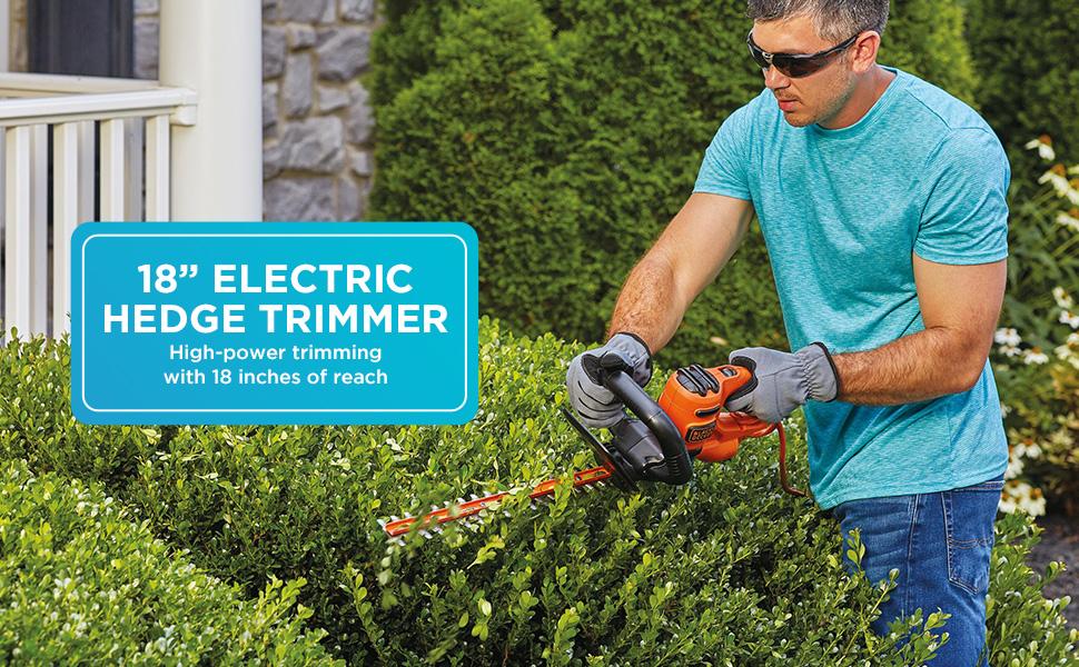 BLACK+DECKER 18-Inch Electric Hedge Trimmer (BEHT200)