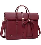MOSISO Laptop Bag for Women, 15-15.6 inch PU Leather Laptop Shoulder Bags Convertible Backpack, 1...