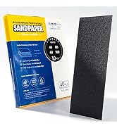 Amoolo 40 Pcs Sand Paper Wet Dry Assortment, Variety Fine Sandpaper for Wood, Metal, Resin, Autom...