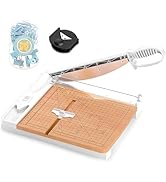 12 Inch Wood Guillotine Paper Cutter, Heavy Duty Wood Base Paper Trimmer with 32 Sheets Paper Cut...