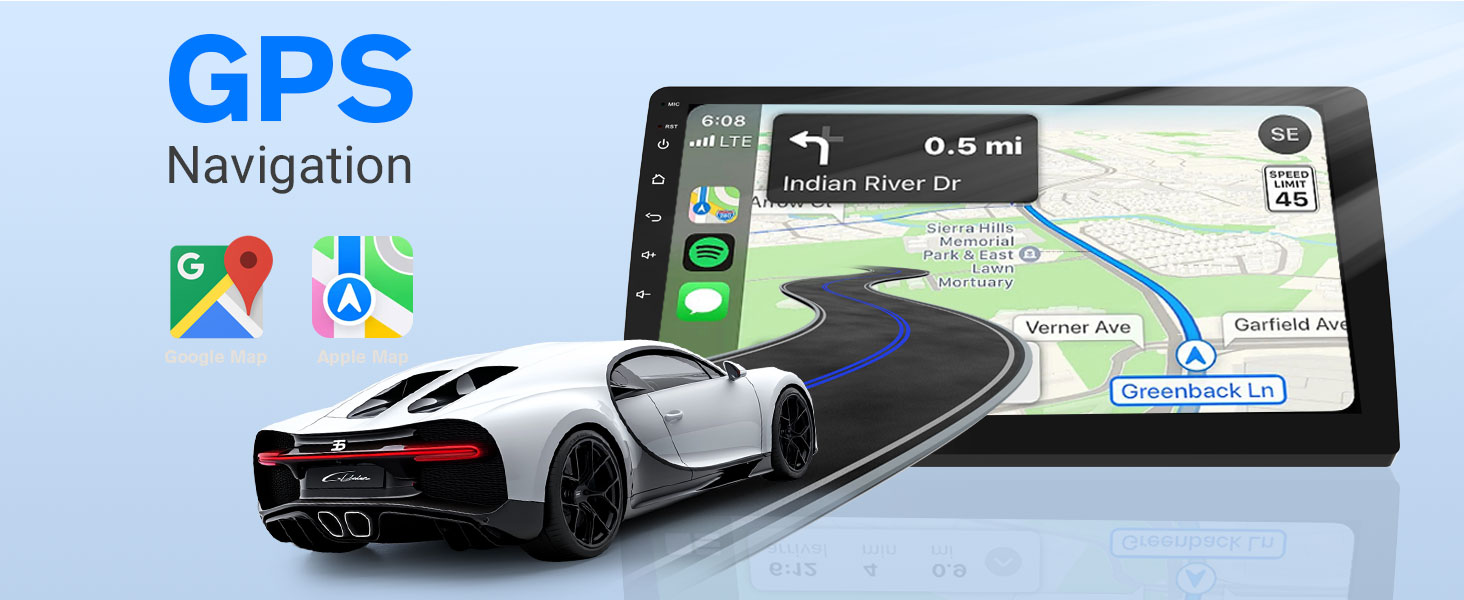 10&amp;#34; wireless double din car stereo