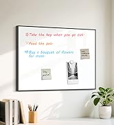 Whiteboard for Wall 24x18 Magnetic Dry Erase White Board Hanging Black Aluminum