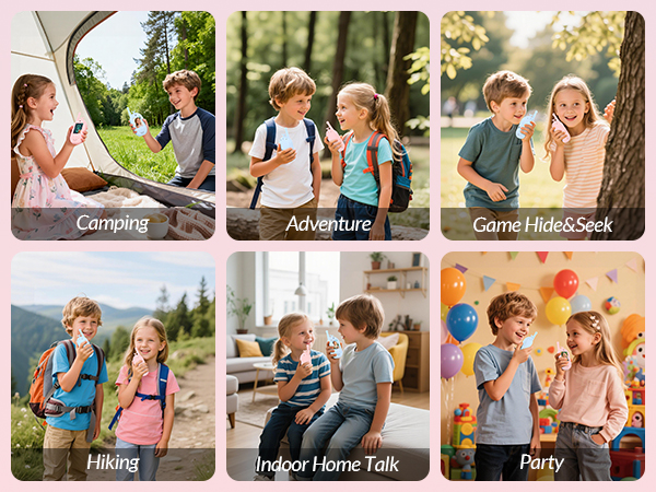 Kids Walkies Talkies, Indoor Outdoor Toys for Family Games, Outside, Camping, Hiking