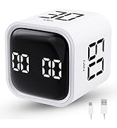 Productivity Timer Flip Gravity Sensor Cube Timer Countdown &amp; Countup,Mute &amp; Vibrate &amp; Sound,5/10...