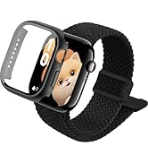 sylacor Compatible with Kids Apple Watch Band and Case 38mm 40mm 41mm 42mm 44mm 45mm, Nylon Elast...