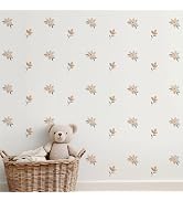 QUCHENG Boho Watercolor Nursery Wall Stickers Kid Room Wall Decals Removable DIY Decor PVC 4 Sheets