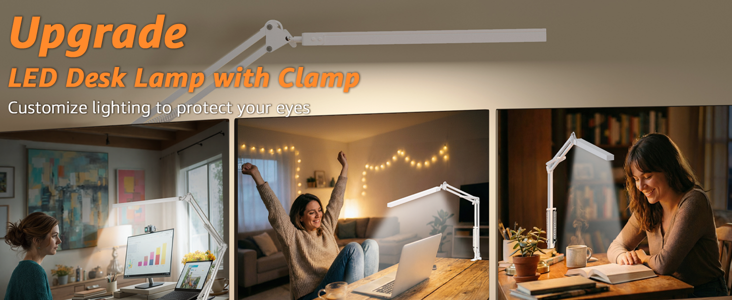 Upgrade LED Desk Lamp with Clamp