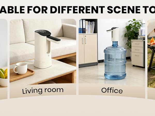 Multiple usage scenarios for water dispensers