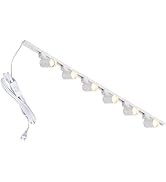 Hiiglxii Plug in Track Lighting with Power Cord, 6-Light LED Track Lighting Kit with Track Rail, ...