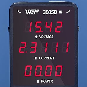 showcasing the reading figures for the DC power supply