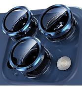 YWXTW Camera Lens Protector for iPhone 15 Pro/iPhone 15 Pro Max, [1 Step Installation Tray] Tempe...