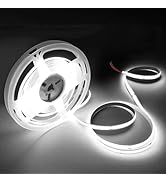 VOEWT COB LED Strip Lights Daylight White 6000K,16.4ft 12V High CRI 95Ra+ Super Bright,Flexible T...