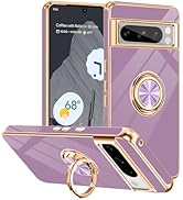 Tnarru Designed for Google Pixel 8 Pro Case with Ring Stand, Support Magnetic Car Mount Rotating ...