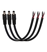16AWG DC5521 Power Cable, 5.5mm x 2.1mm Male Barrel Plug Connector, 0.8ft DC Power Cord for CCTV ...