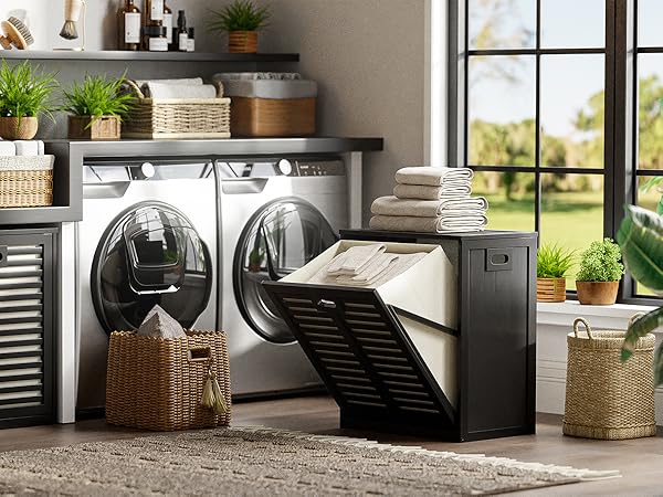 laundry room hamper cabinet 