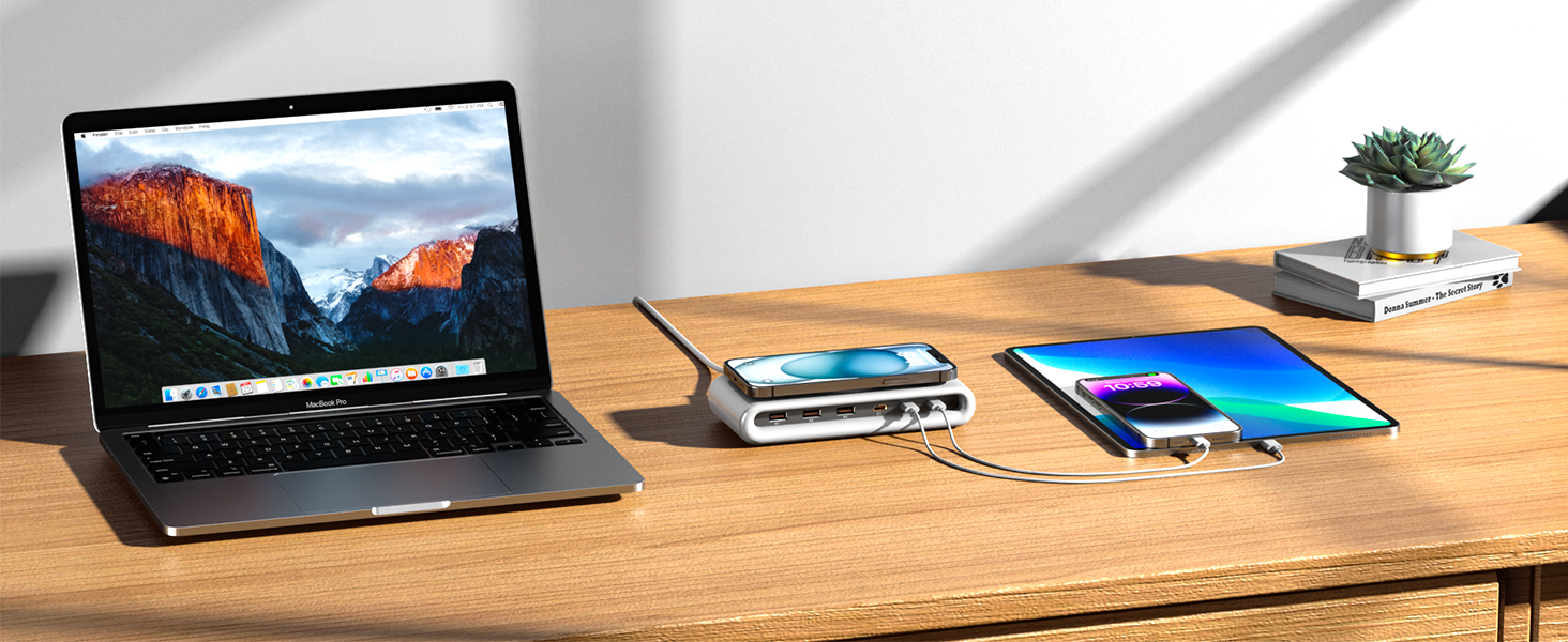 desktop multi port charger for office