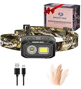 Mossy Oak 600 Lumens LED Headlamp, Dual Power Source, Motion Sensor Head Lamp with Magnetic Base,...