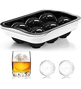 ICEXXP Whiskey Ice Ball Maker, [Fill without Funnel &amp; Easy Release] 2.2'' Round Large Iced Cube T...