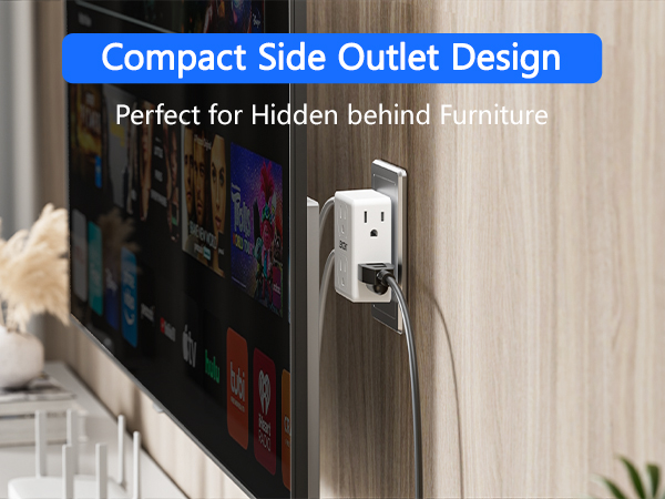 Compact Side Outlet Design, perfect for hard to reach places.