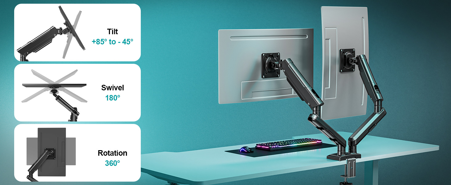 dual monitor mount PR5008B