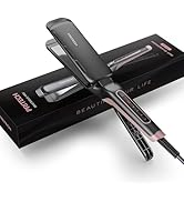 Professional Flat Iron 1.77-inch Wide Plate Titanium Hair Straightener, 5 Adjustable Temp(290-450...