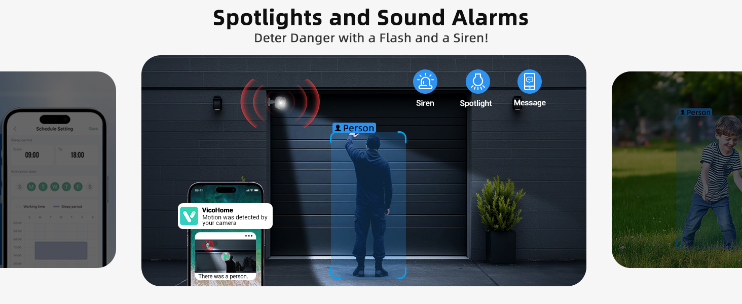 Spotights and Sound Alarms