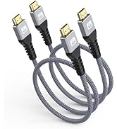 UVOOI Short HDMI Cable 1.5FT 2-Pack, 10K 8K HDMI 2.1 Cable HDMI to HDMI Cord 48Gbps Ultra High Sp...