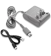 DS Lite Charger,Compatible with Nintendo DS Lite 100-240V Wall Plug Adapter, with USB Charging Ca...