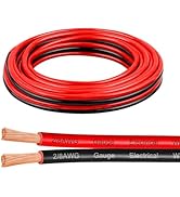 8 Gauge Wire 5 Feet, 8/2 AWG Pure Copper Wire, 8AWG 2 Conductors Red Black Oxygen Free Stranded L...