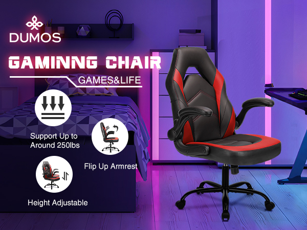 Big and Tall Office Desk Leather Gaming Computer Chair